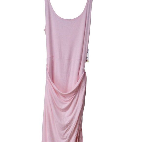 And Now This Trendy Plus Size Side-Tie Midi Dress, Candy Pink, Sz. OX - Picture 4 of 9